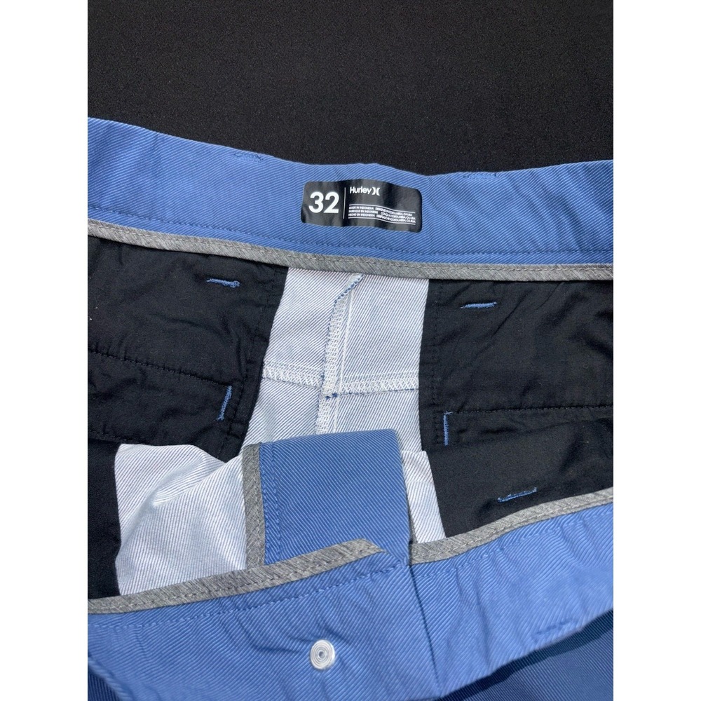 Hurley x Nike Dri-Fit Hybrid Walkshorts Chino Shorts Mens 32 Blue Flat Front - Picture 5 of 14